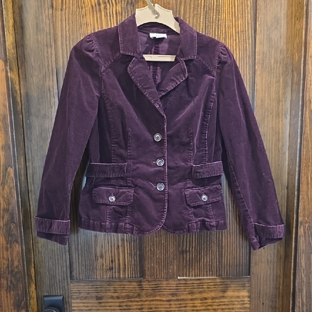 LOFT Plum Velvet Blazer